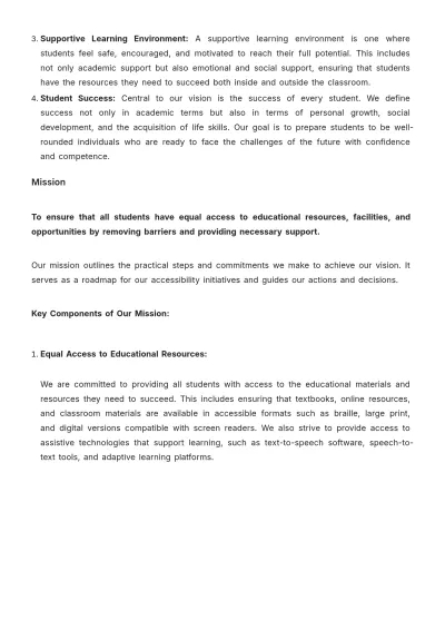 Free School Accessibility Plan Template to Edit Online