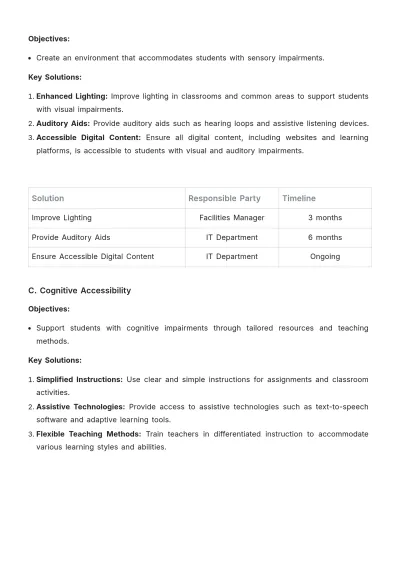 Free School Accessibility Plan Template to Edit Online