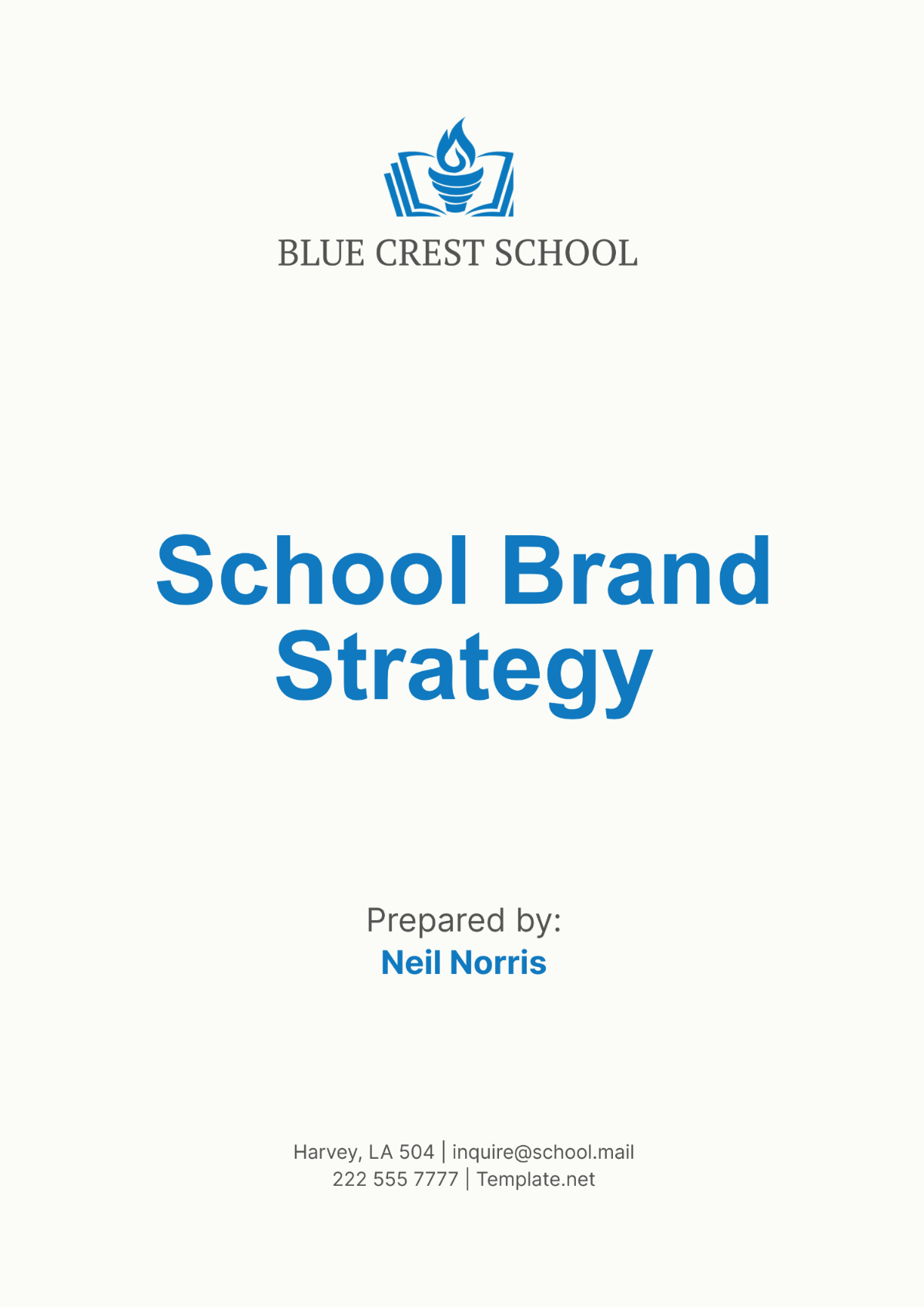 School Brand Strategy Template - Edit Online & Download