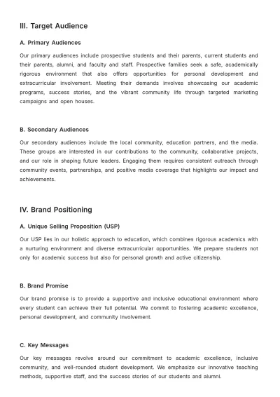 Free School Brand Strategy Template to Edit Online