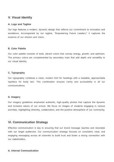 Free School Brand Strategy Template to Edit Online