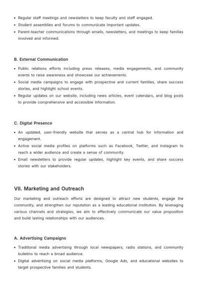 Free School Brand Strategy Template to Edit Online