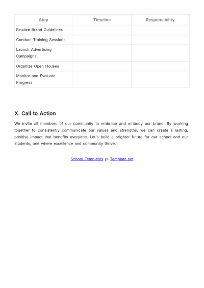 Free School Brand Strategy Template to Edit Online
