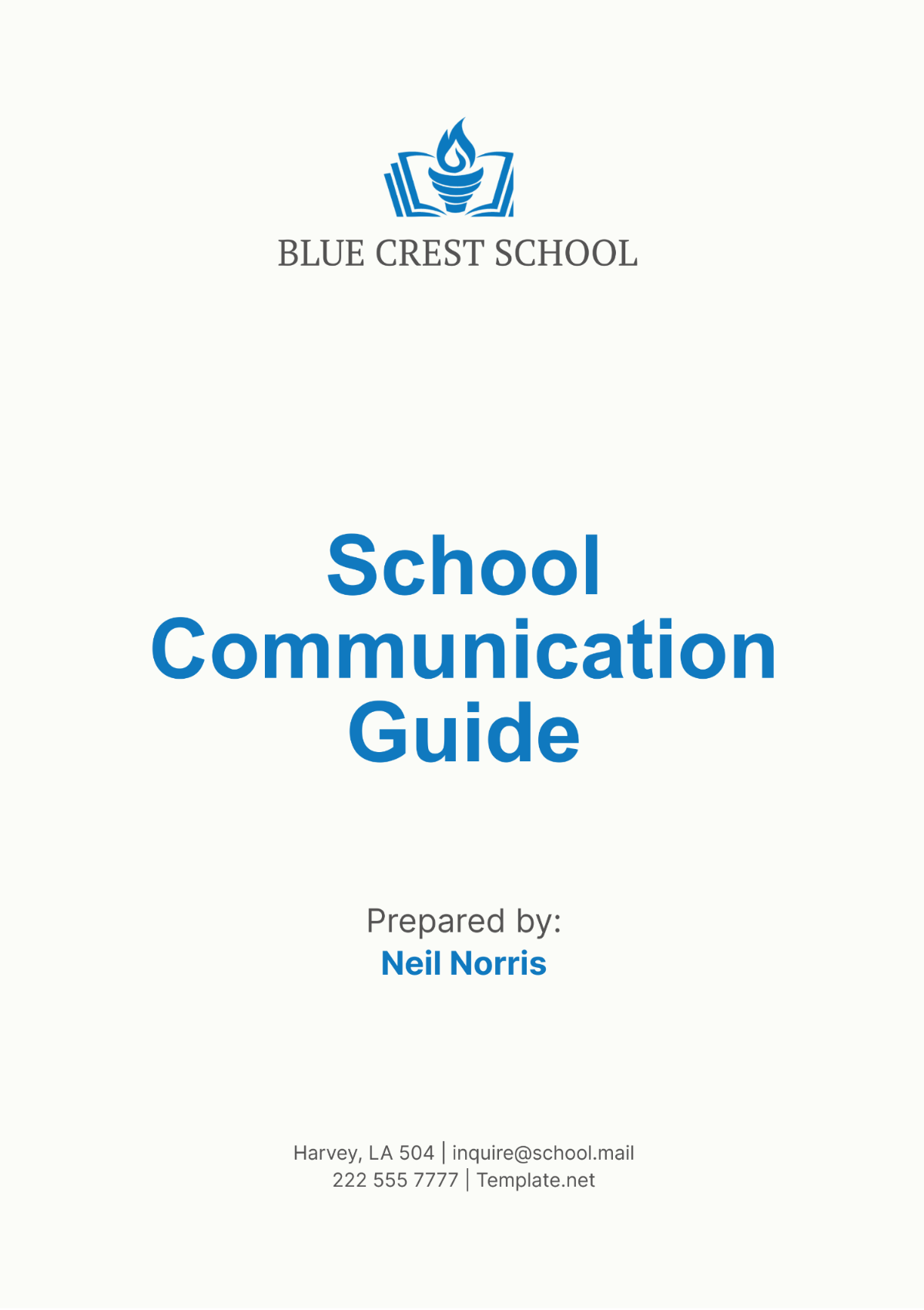 School Communication Guide Template - Edit Online & Download