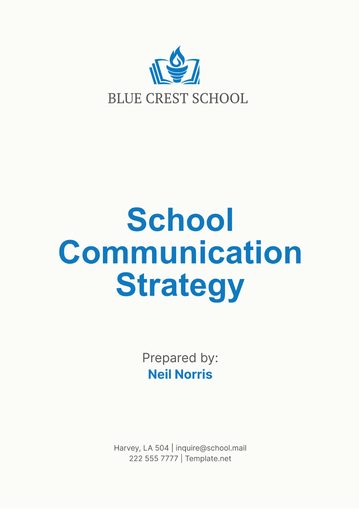 School Communication Strategy Template - Edit Online & Download