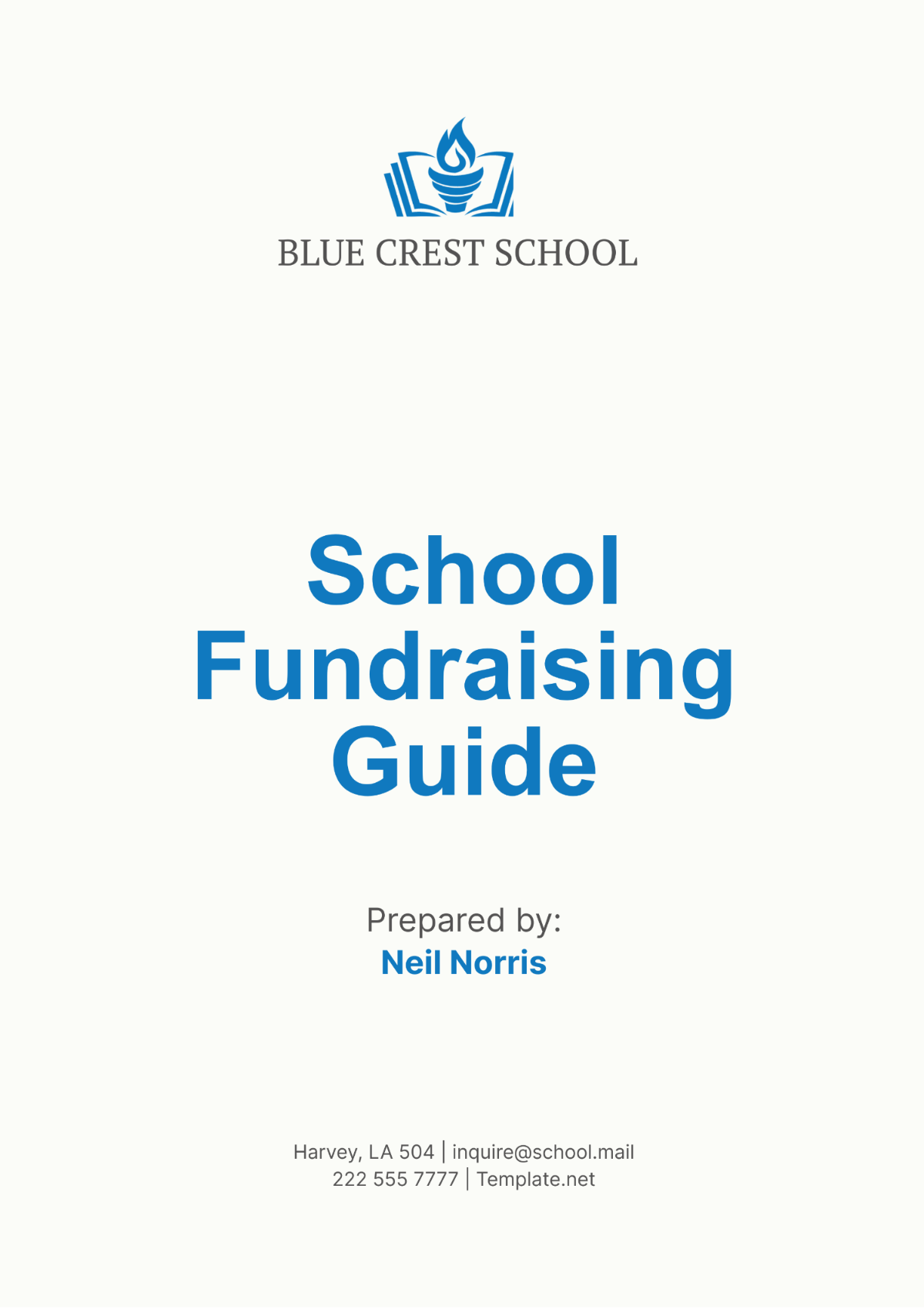 School Fundraising Guide Template