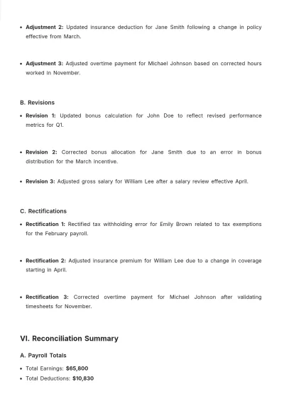 Free Payroll Reconciliation Report Template to Edit Online
