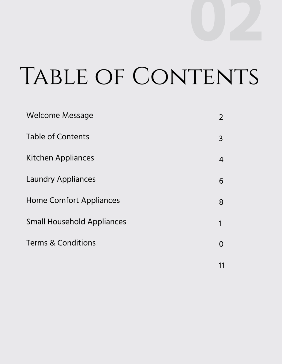 Free Home Appliances Wholesale Catalog Template to Edit Online