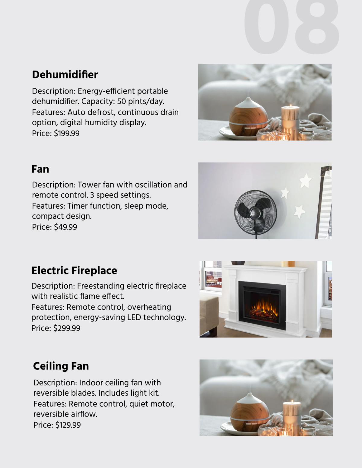 Free Home Appliances Wholesale Catalog Template to Edit Online