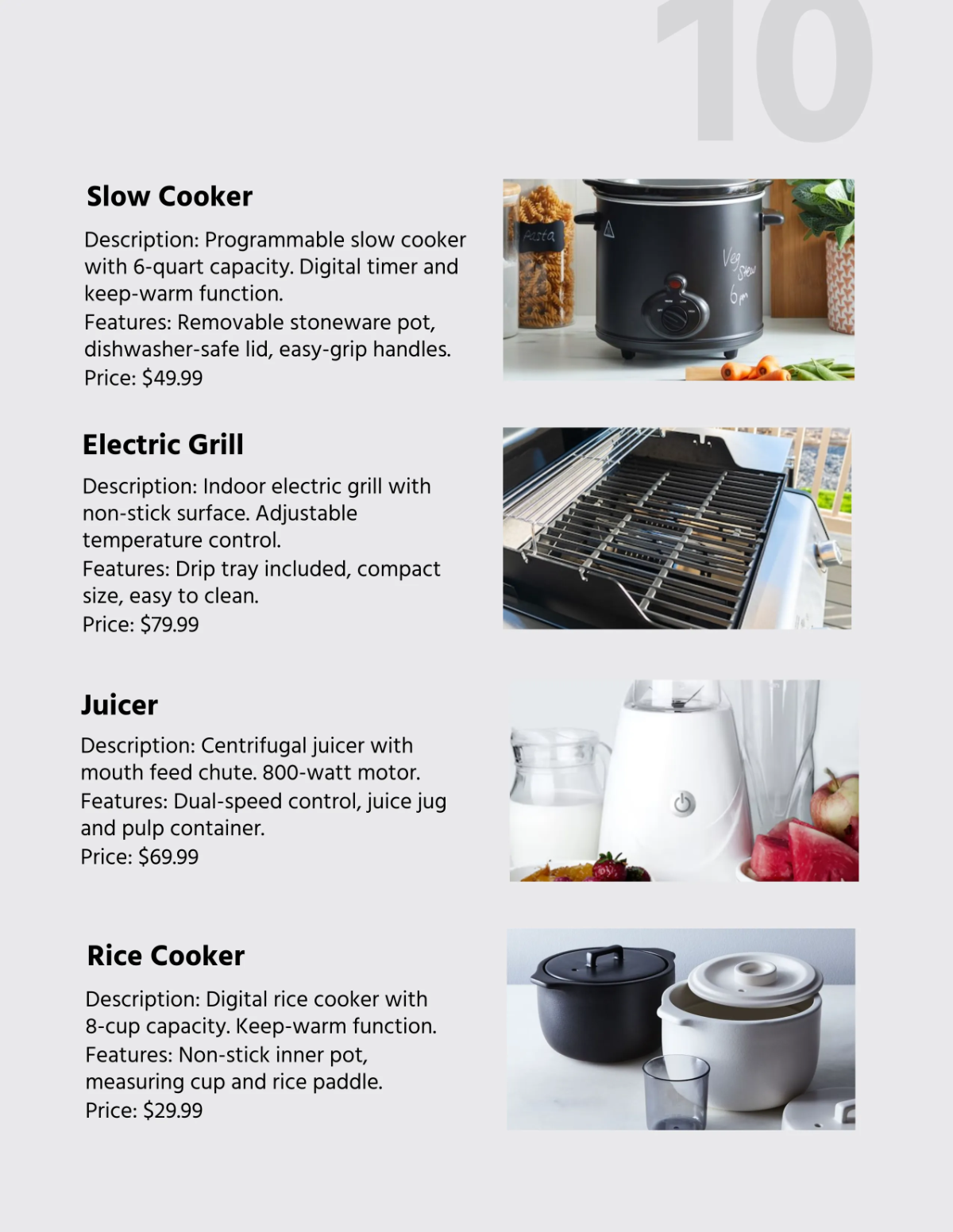 Free Home Appliances Wholesale Catalog Template to Edit Online