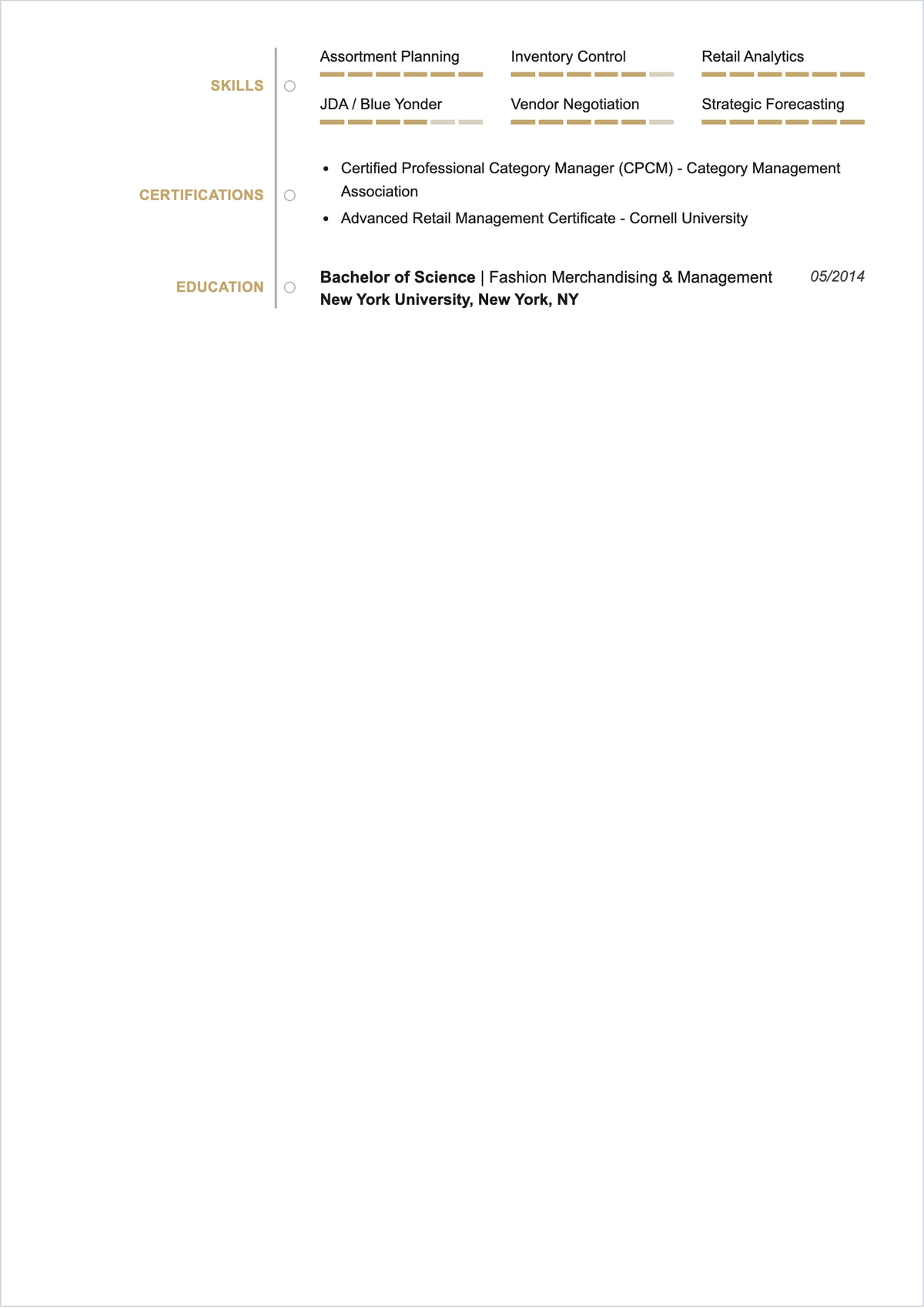 Free Merchandising Consultant ATS Resume Template, AI Resume Builder