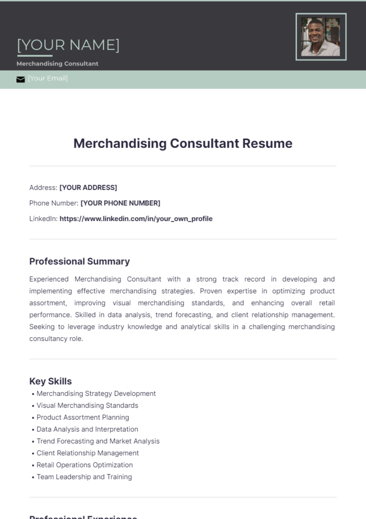 Merchandising Consultant Resume Templates Edit Online Download Merchandising Consultant Resume Templates Edit Online Download