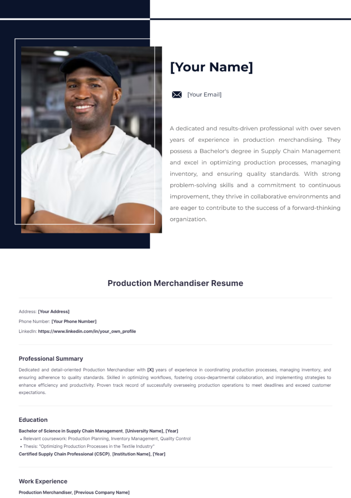 Production Merchandiser Resume - Edit Online & Download