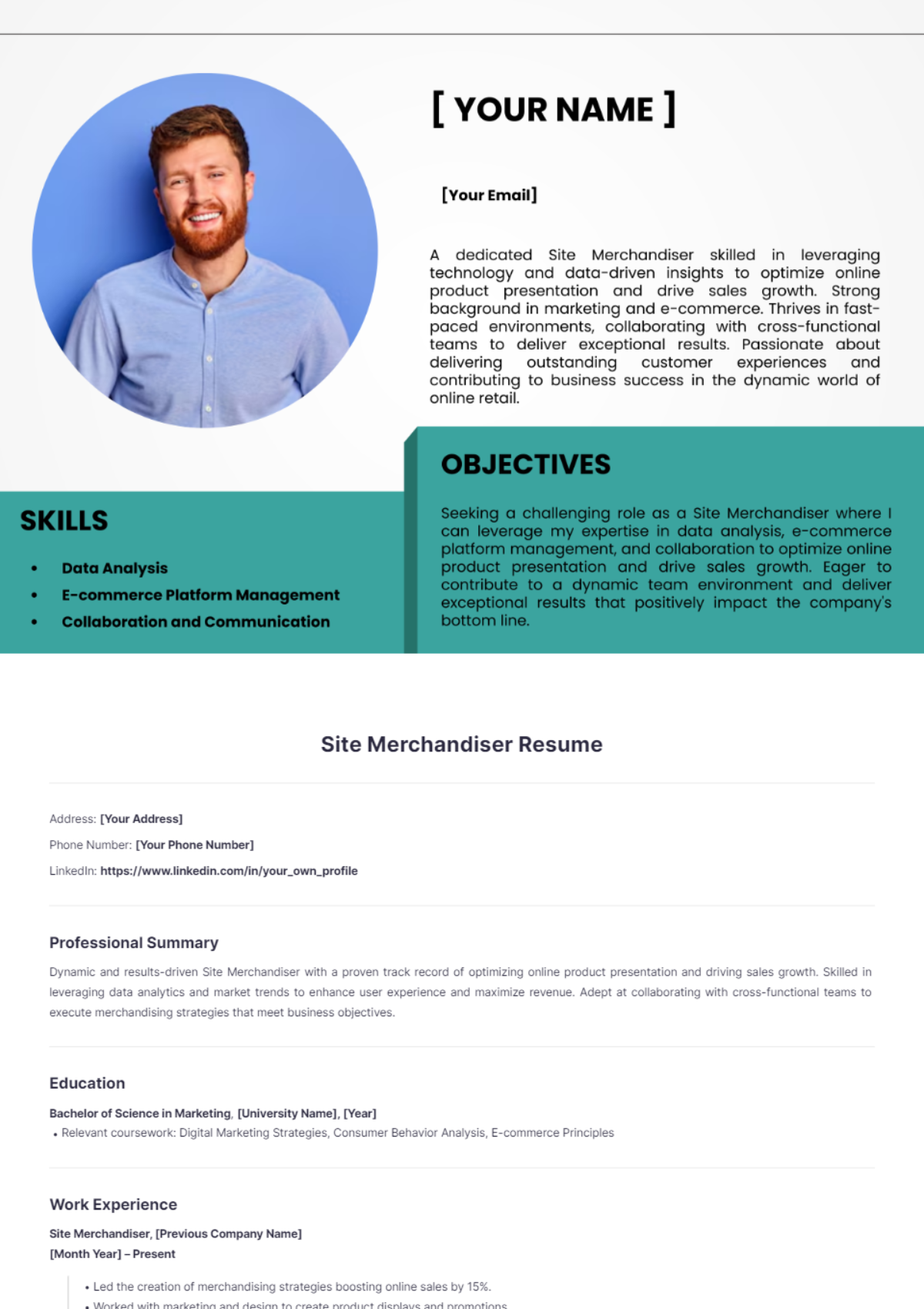 Site Merchandiser Resume - Edit Online & Download