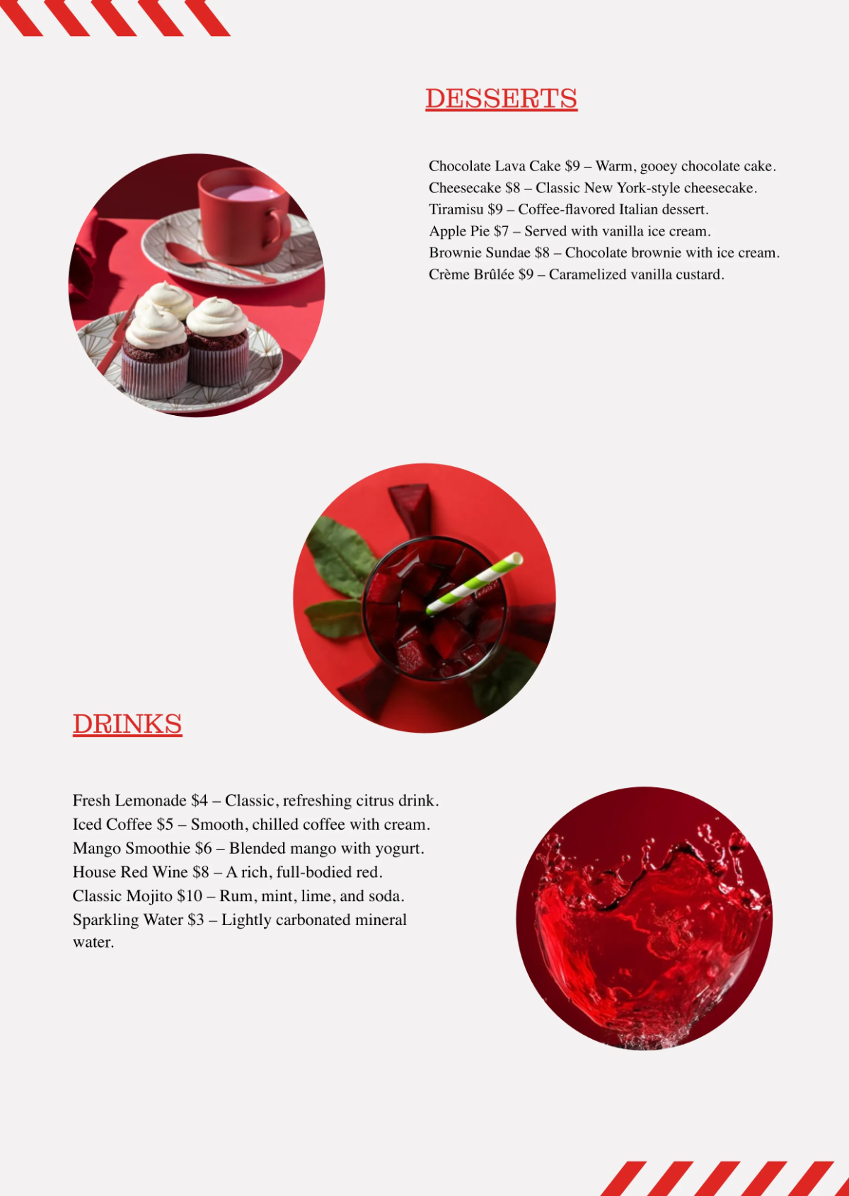 Free Urban Menu Template to Edit Online