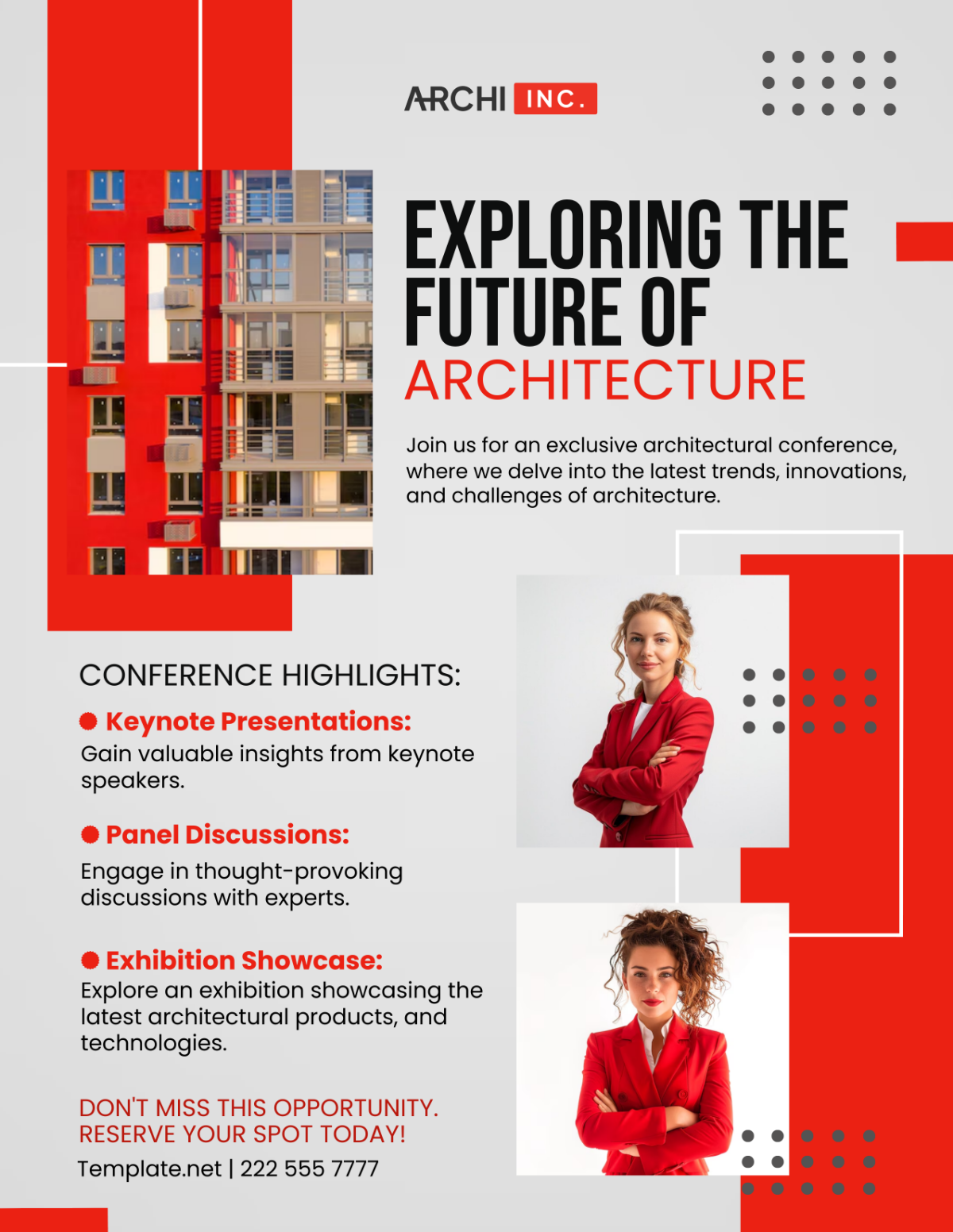 Free Architecture Conference Flyer Template