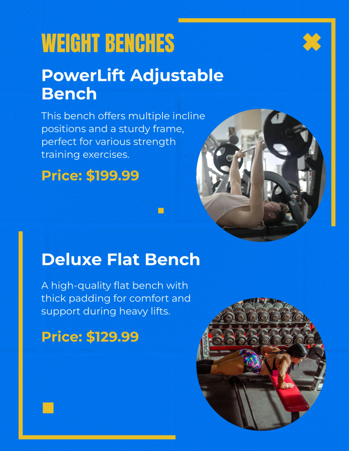 Free Fitness Equipment Catalog Template to Edit Online