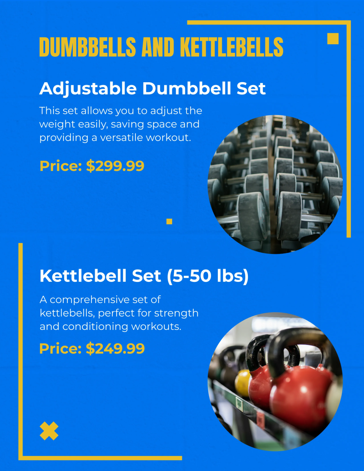 Free Fitness Equipment Catalog Template to Edit Online