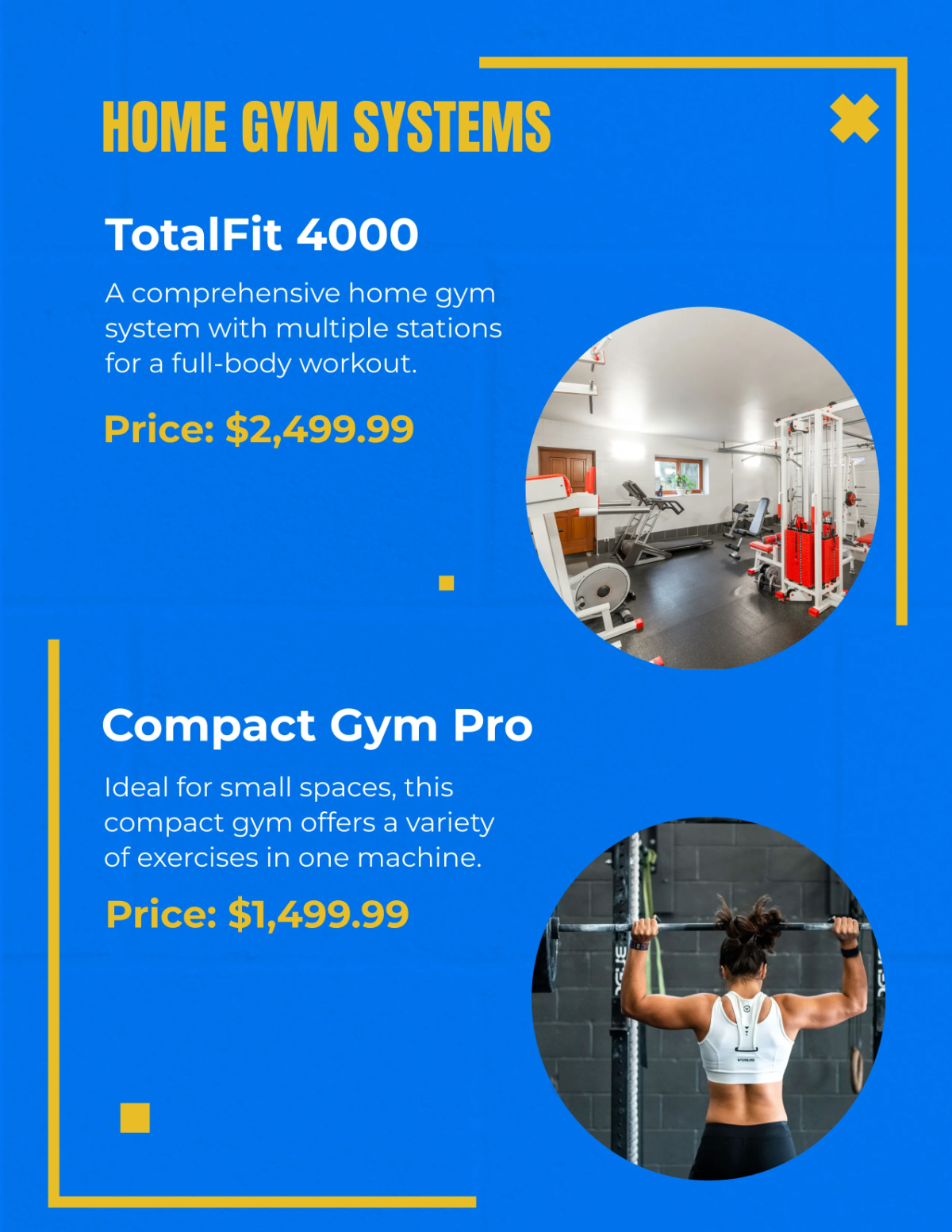 Free Fitness Equipment Catalog Template to Edit Online