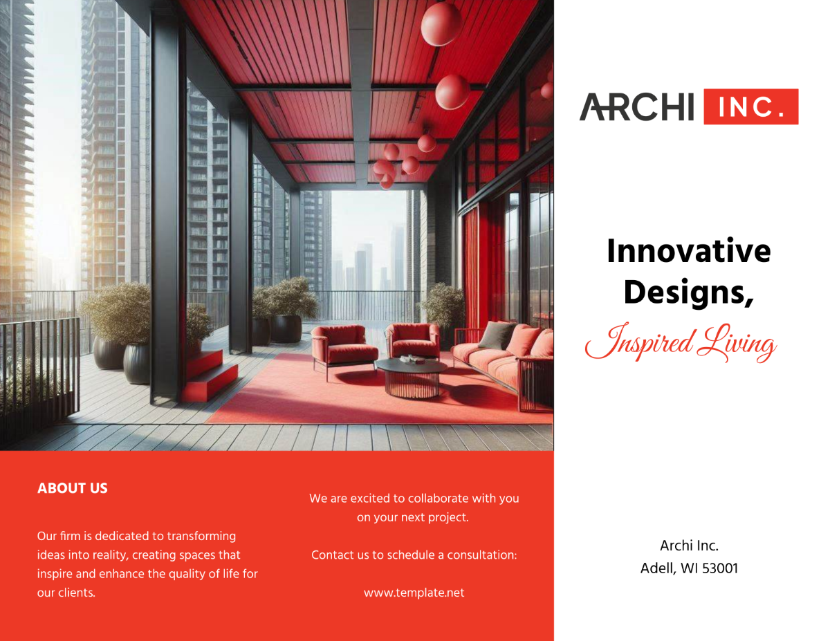Architecture Firm Tri-Fold Brochure
