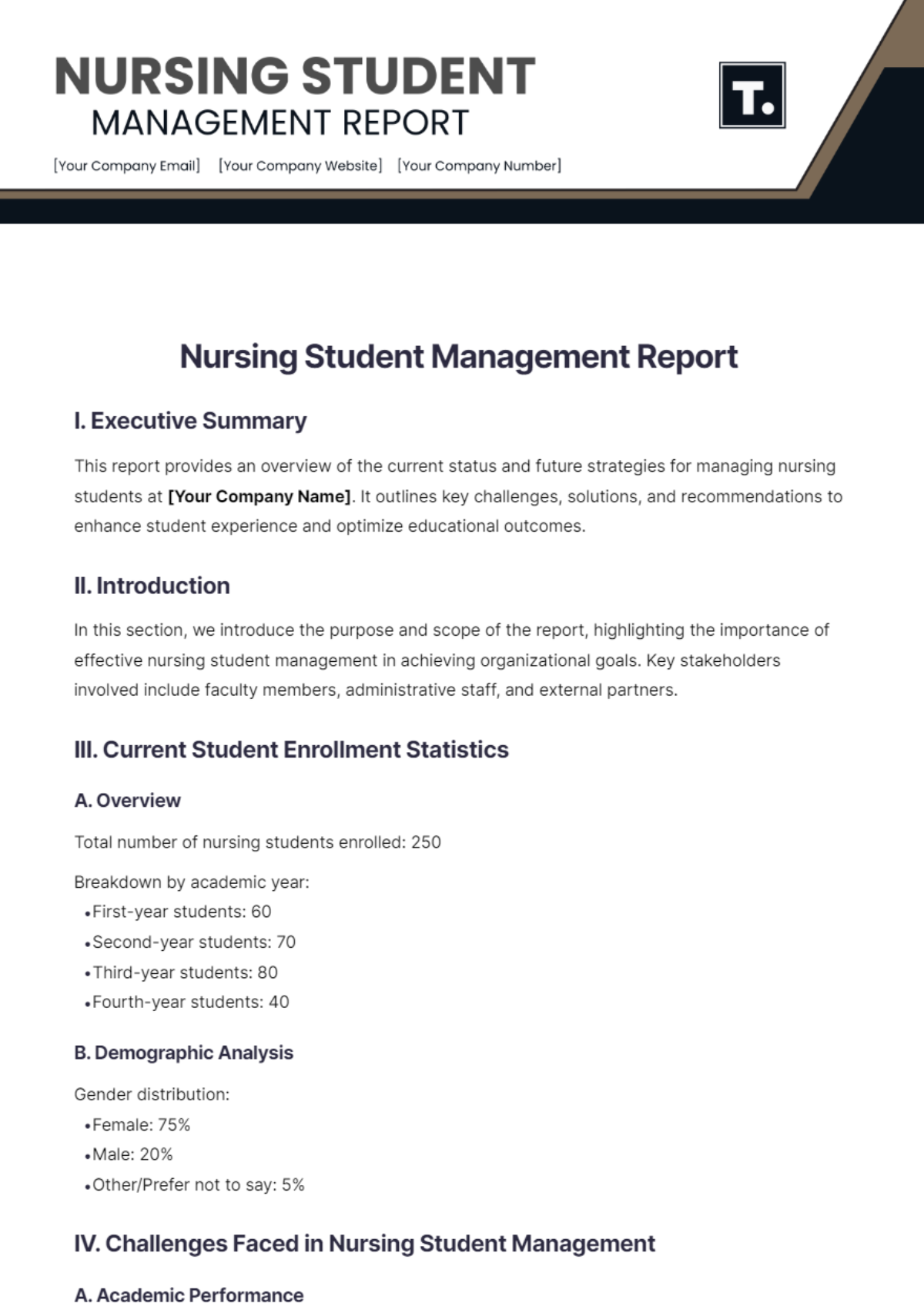 Nursing Student Management Report Template - Edit Online & Download