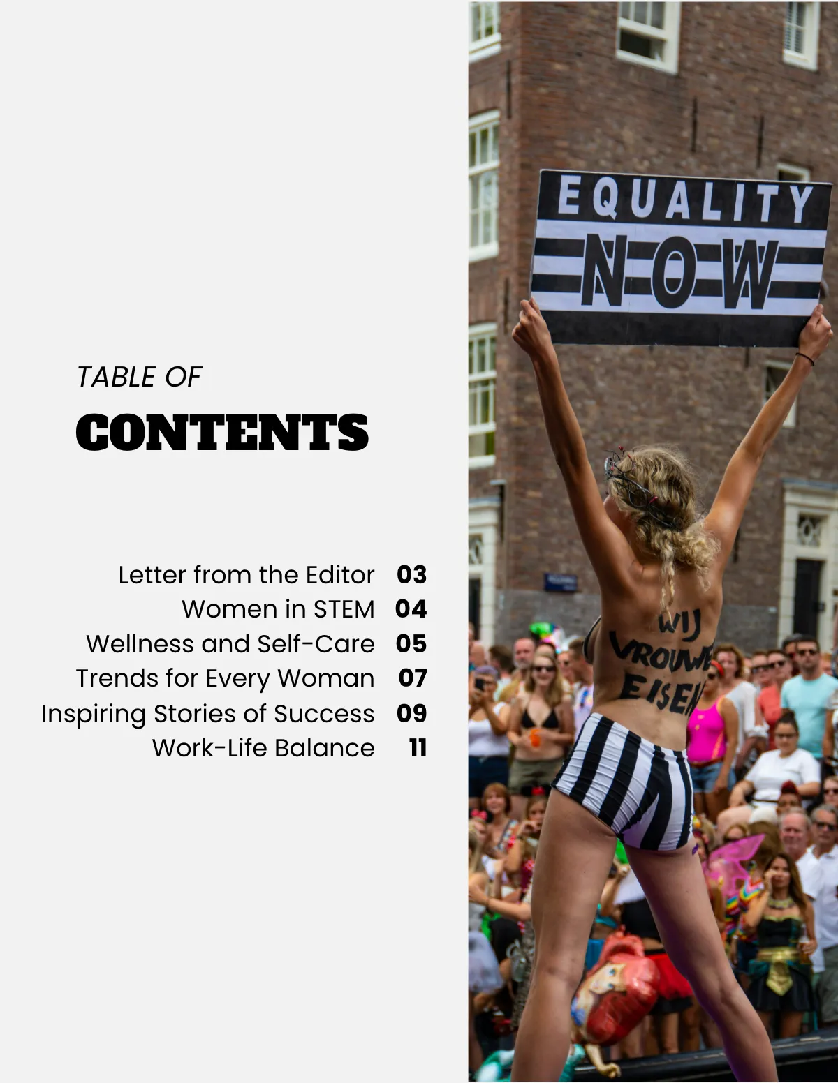 Free Women Article Magazine Template to Edit Online
