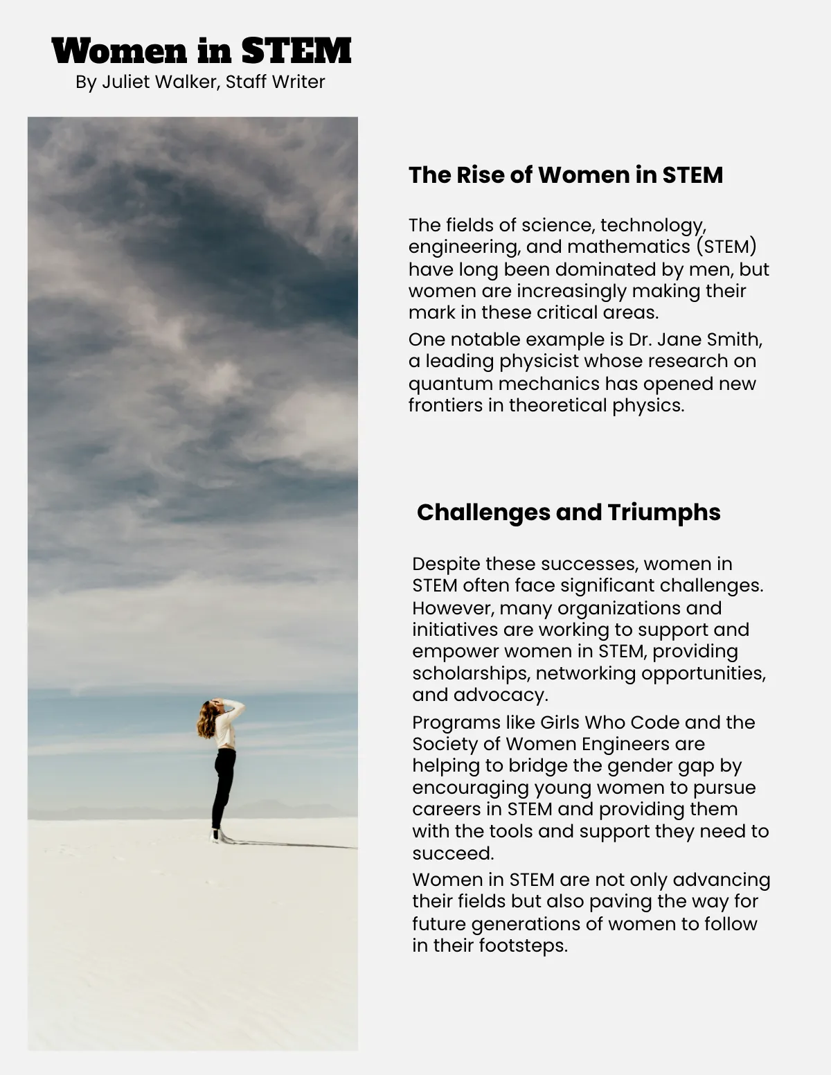 Free Women Article Magazine Template to Edit Online