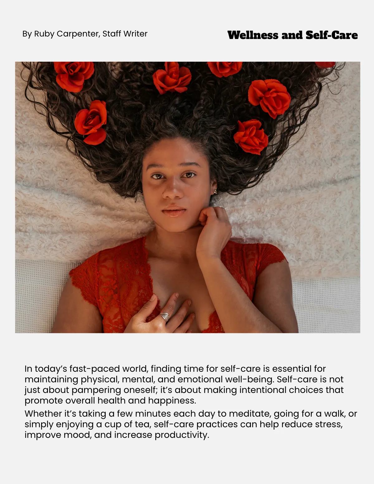 Free Women Article Magazine Template to Edit Online