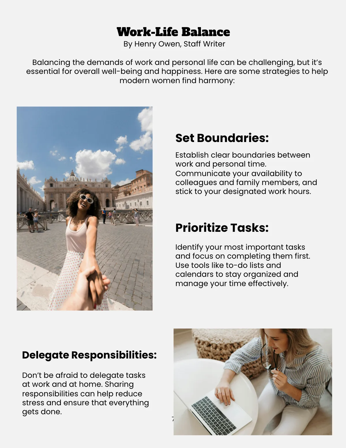 Free Women Article Magazine Template to Edit Online