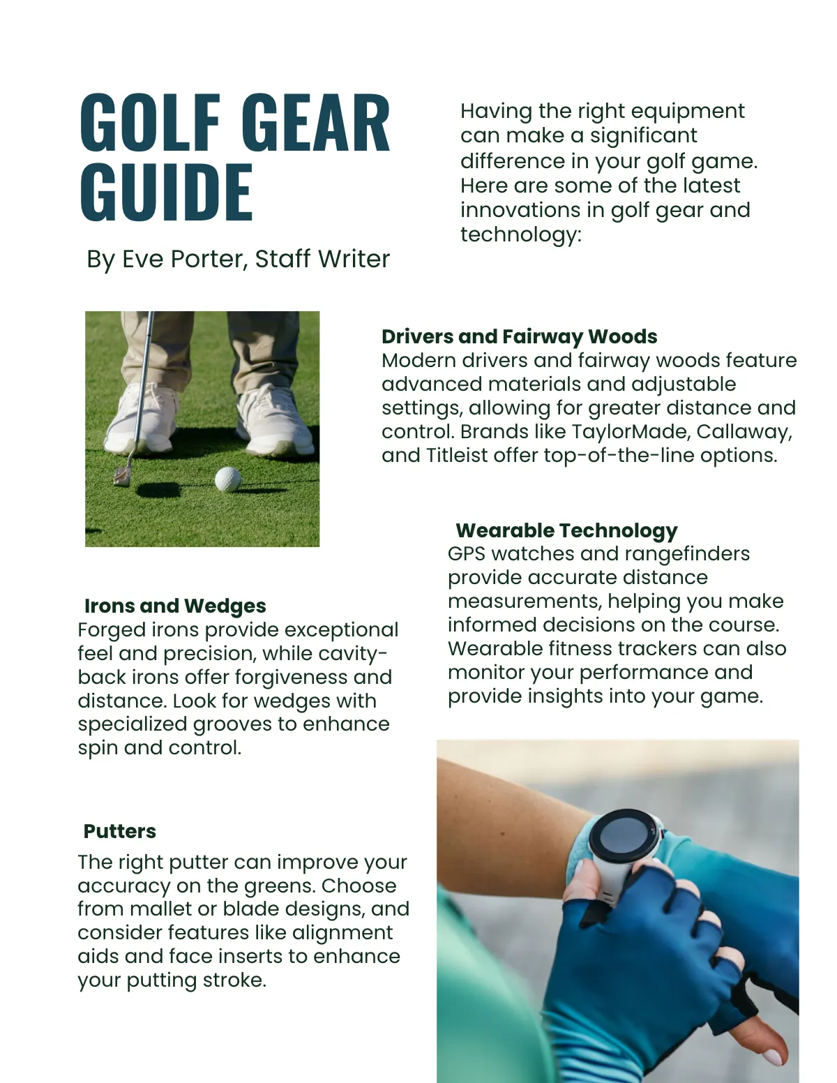 Free Golf Magazine Template to Edit Online