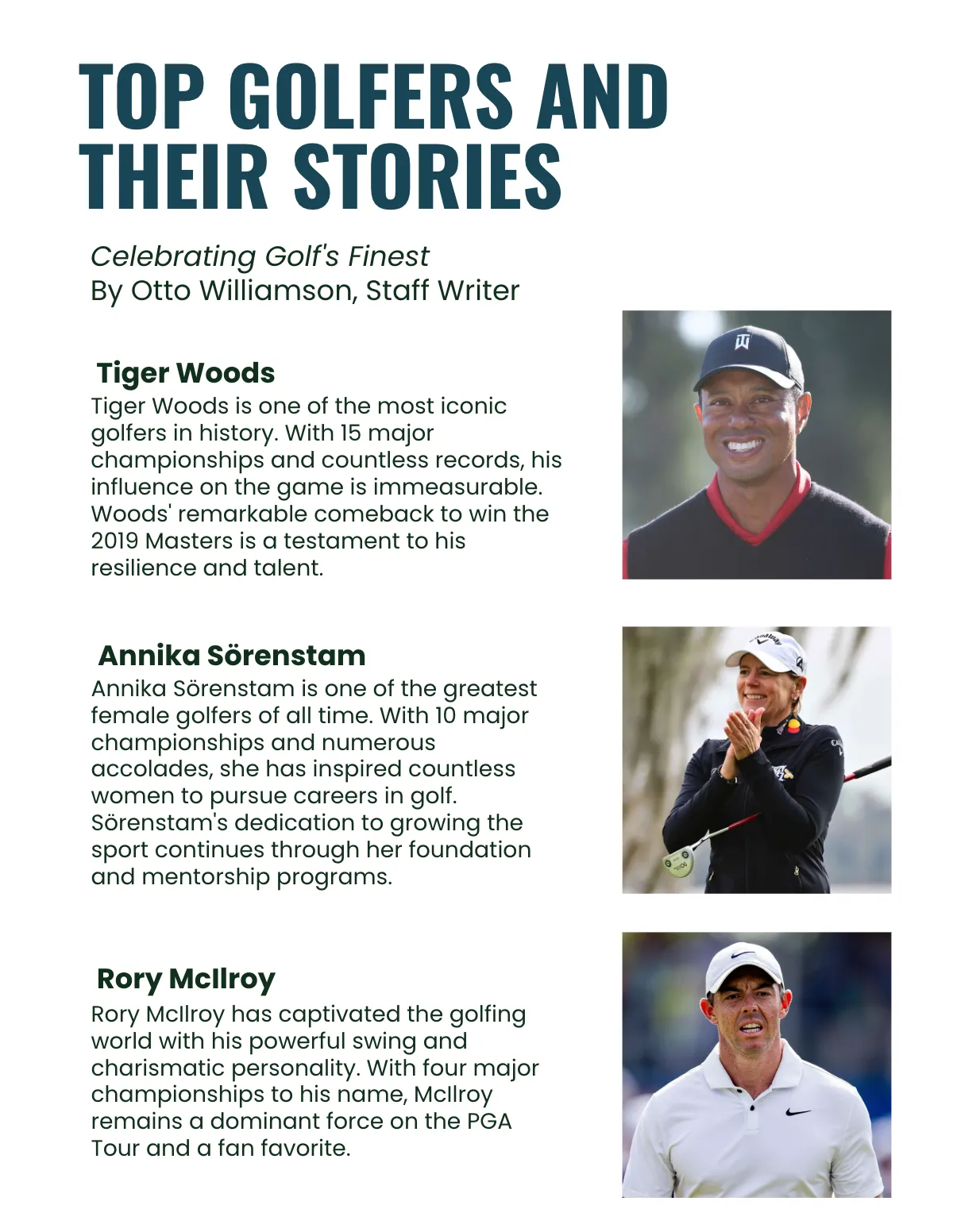 Free Golf Magazine Template to Edit Online