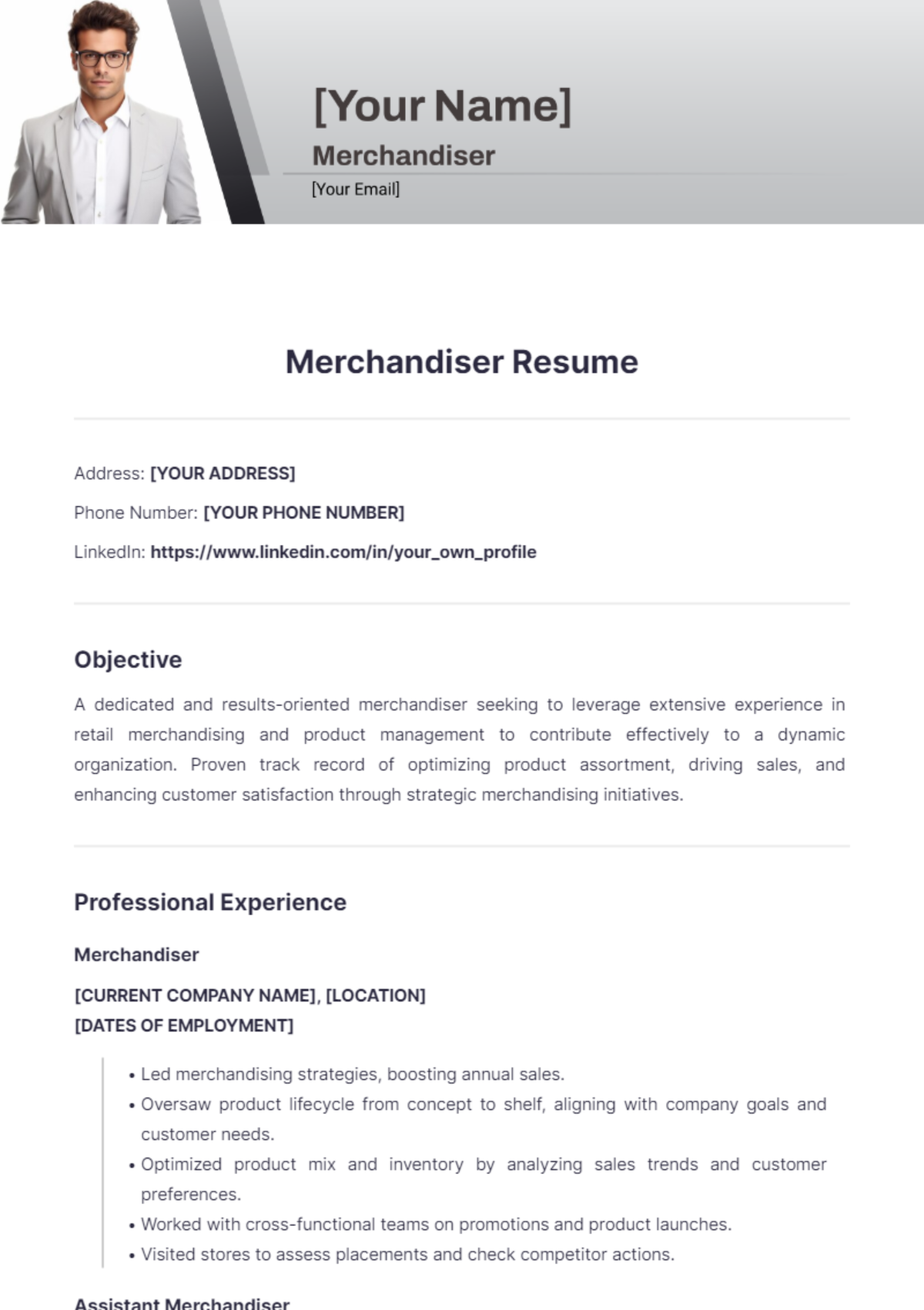 Merchandiser Resume - Edit Online & Download