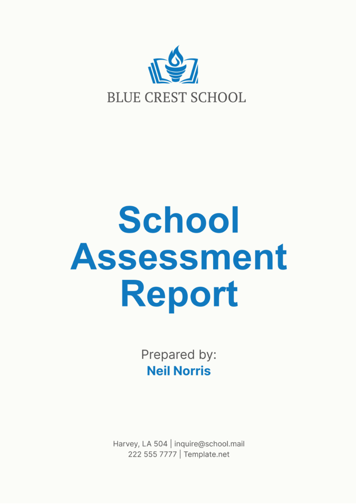 School Assessment Report Template