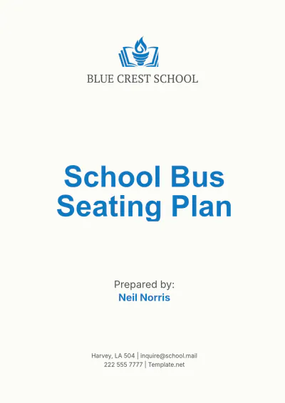 Free School Bus Seating Plan Template to Edit Online