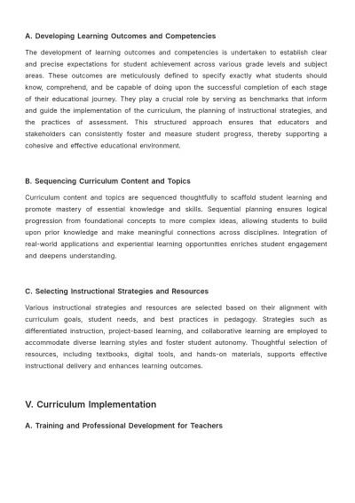 Free School Curriculum Development Procedure Template to Edit Online