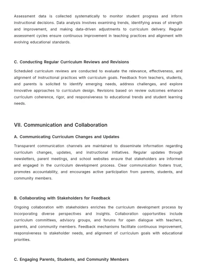 Free School Curriculum Development Procedure Template to Edit Online