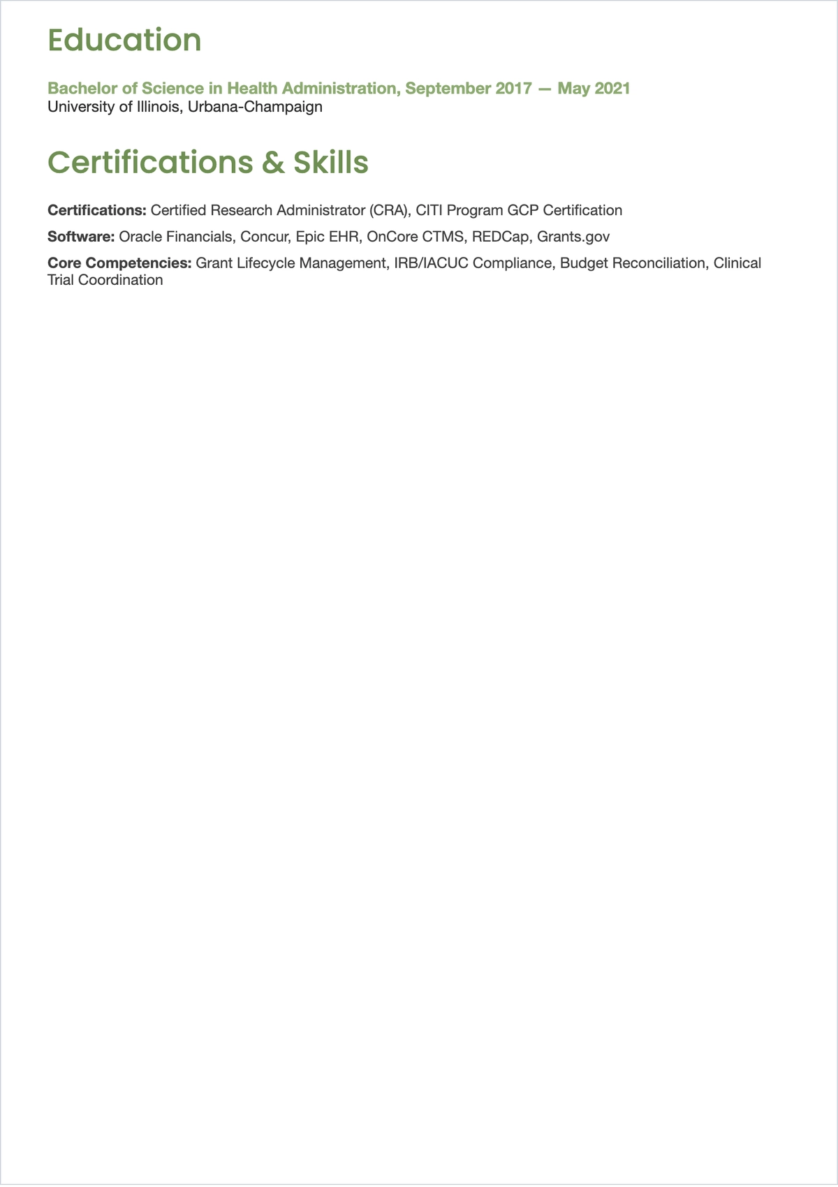 Free Research Administrative Assistant ATS Resume Template