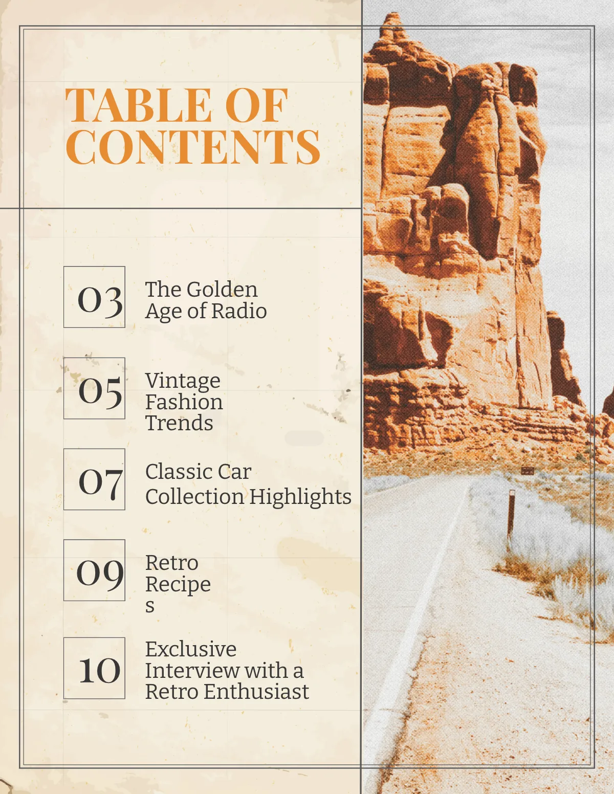 Free Retro Magazine Template to Edit Online