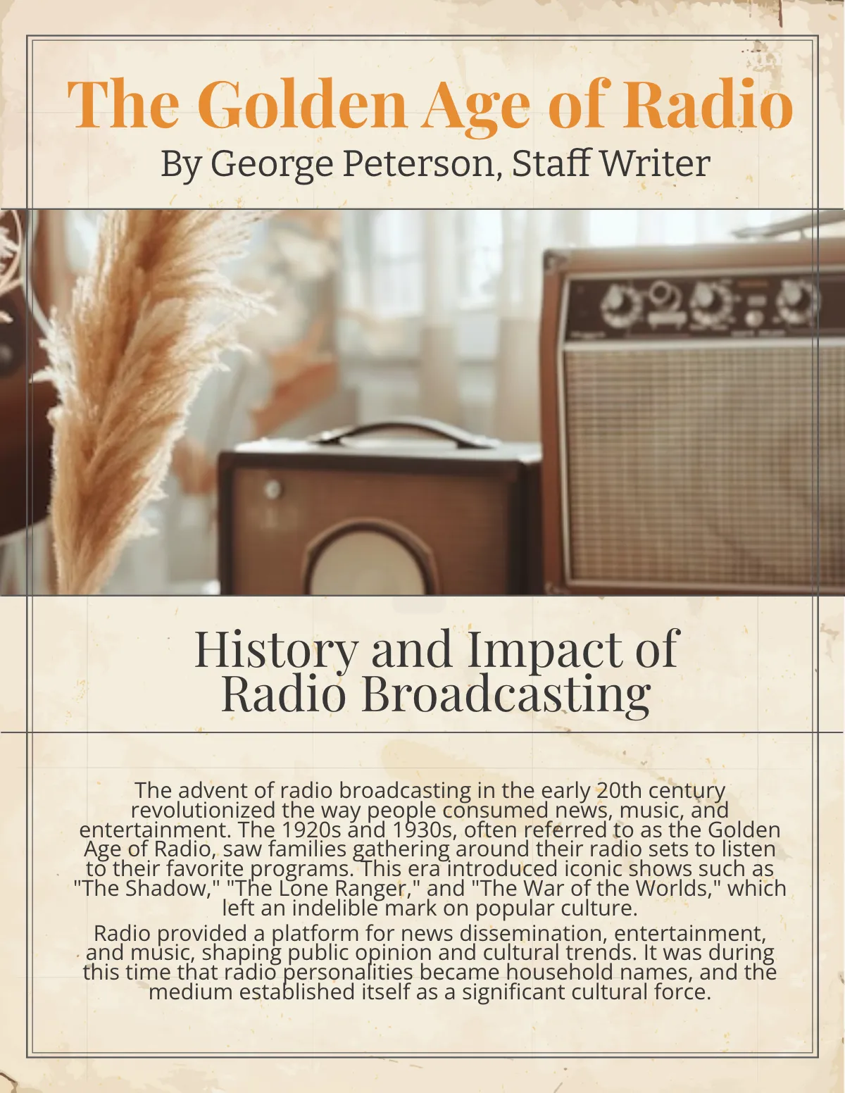 Free Retro Magazine Template to Edit Online