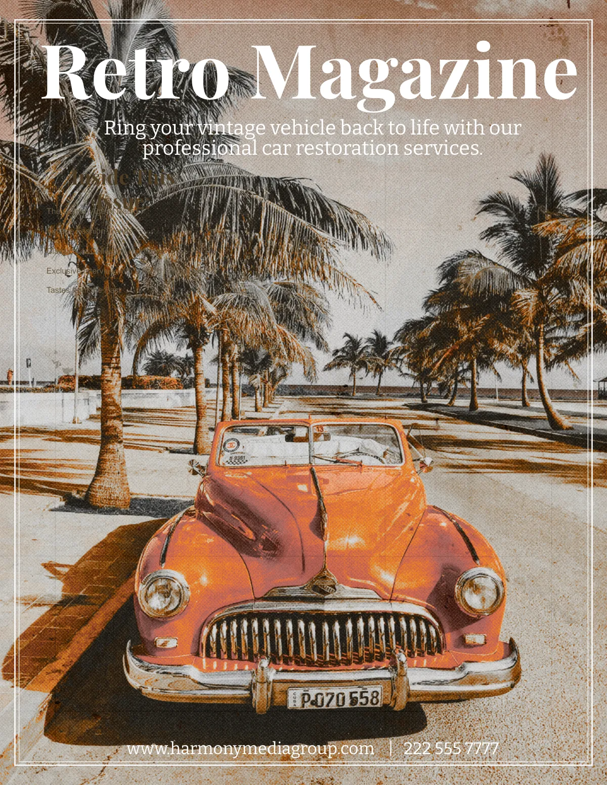 Free Retro Magazine Template to Edit Online