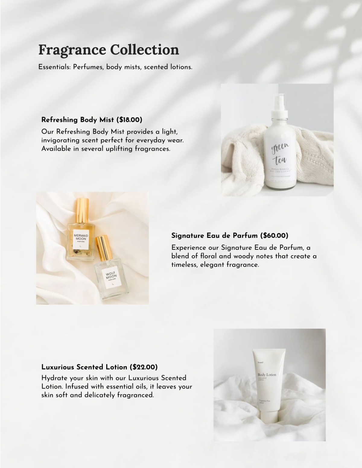 Free Beauty Products Catalog Template to Edit Online