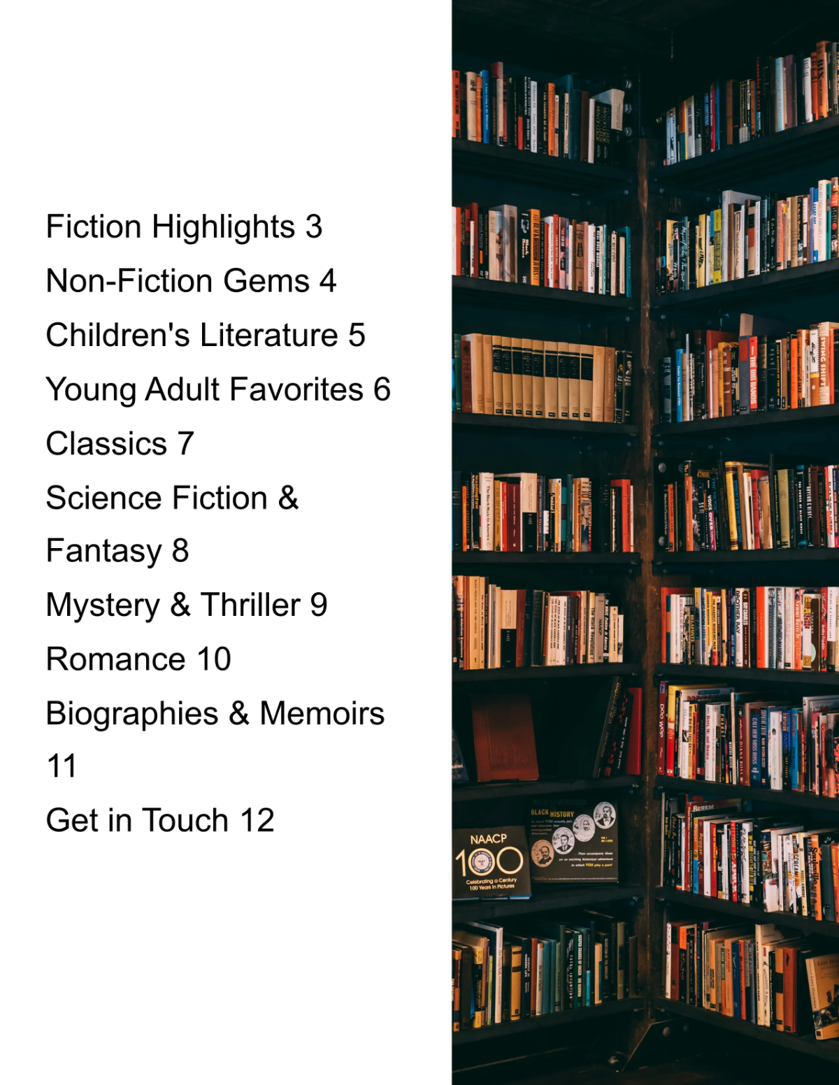 Free Online Book Collection Catalog Template to Edit Online