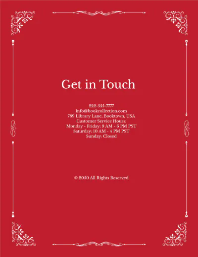 Free Online Book Collection Catalog to Edit Online