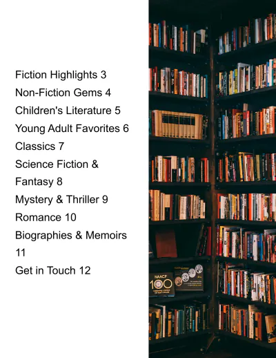 Free Online Book Collection Catalog to Edit Online