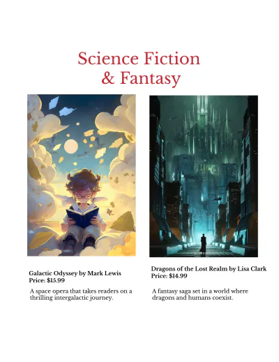 Free Online Book Collection Catalog to Edit Online