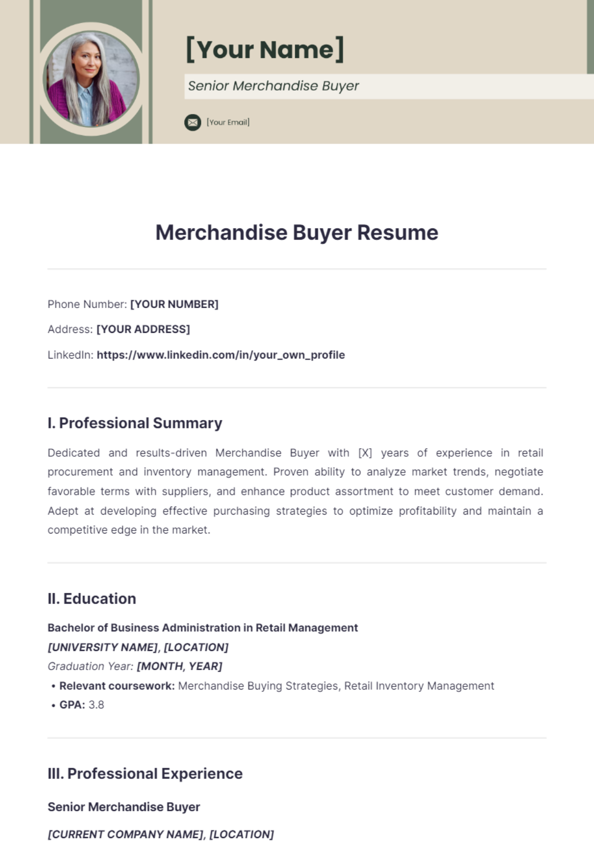 Merchandise Buyer Resume - Edit Online & Download