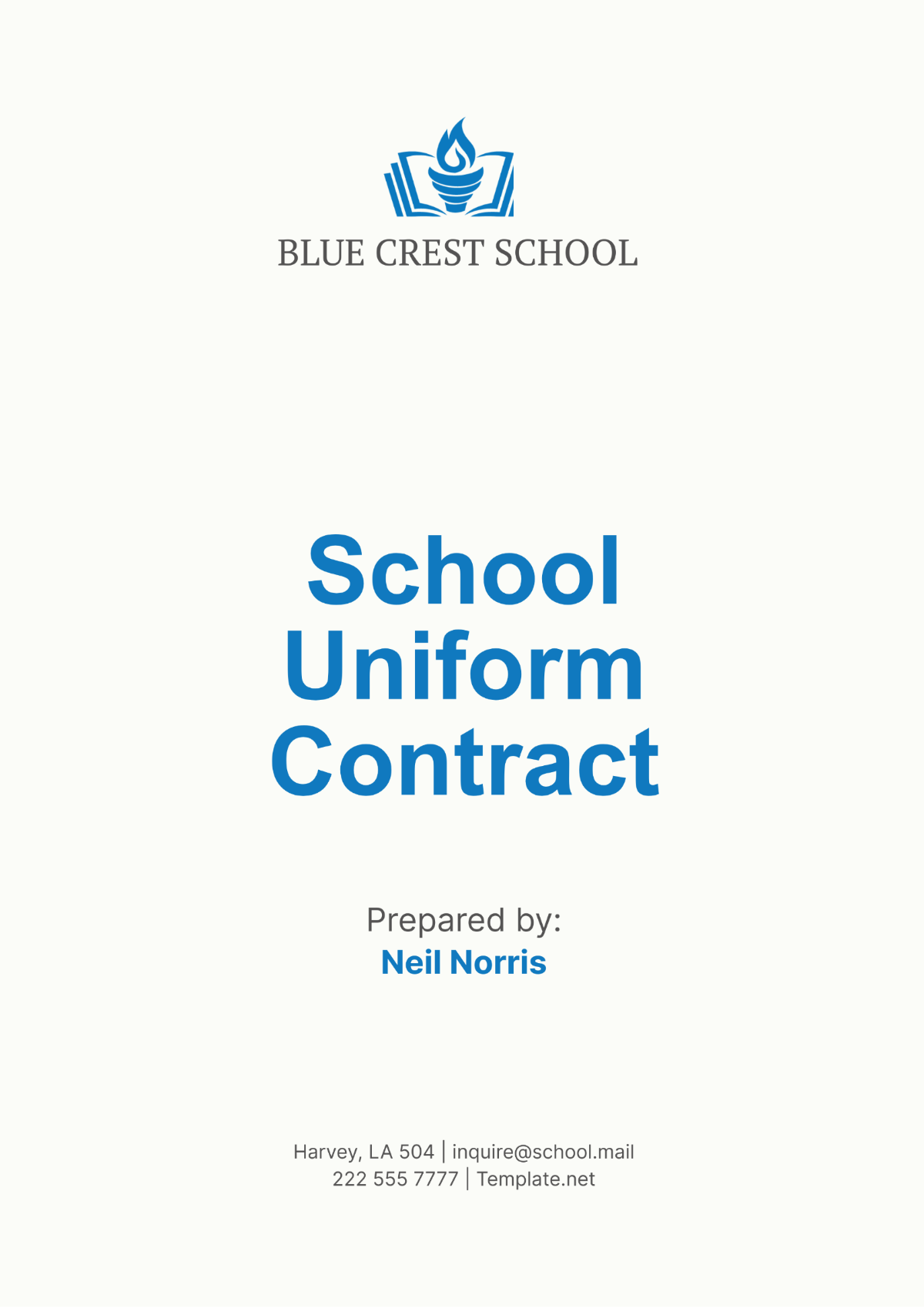 School Uniform Contract Template - Edit Online & Download