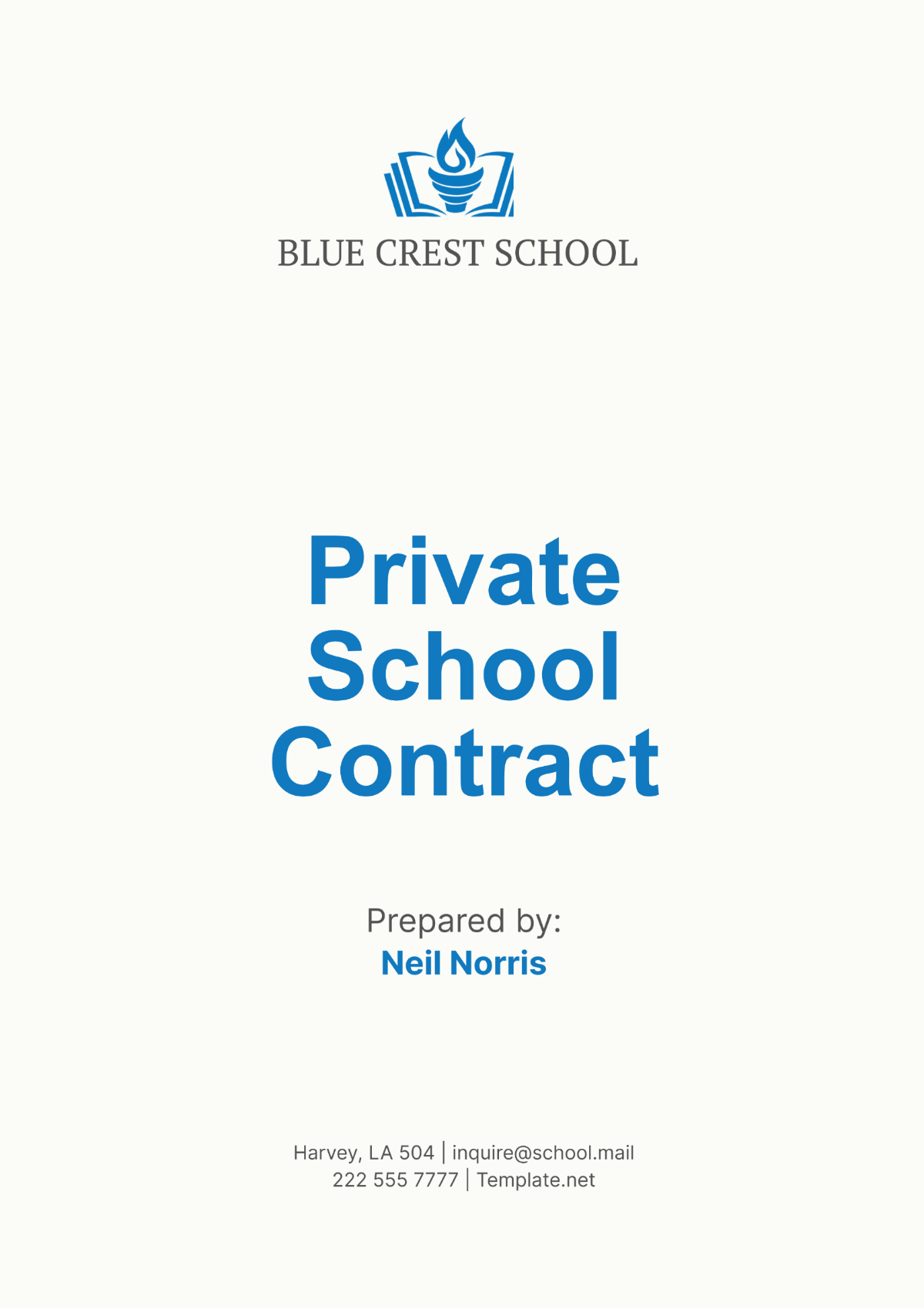 Private School Contract Template - Edit Online & Download