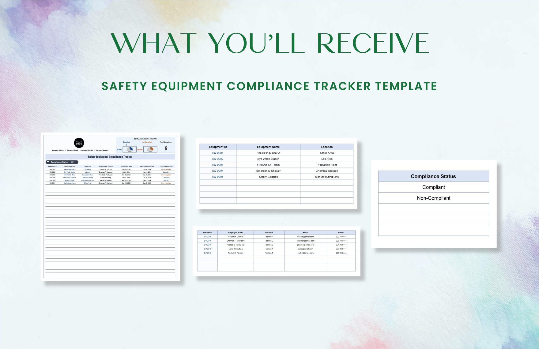Safety Equipment Compliance Tracker Template