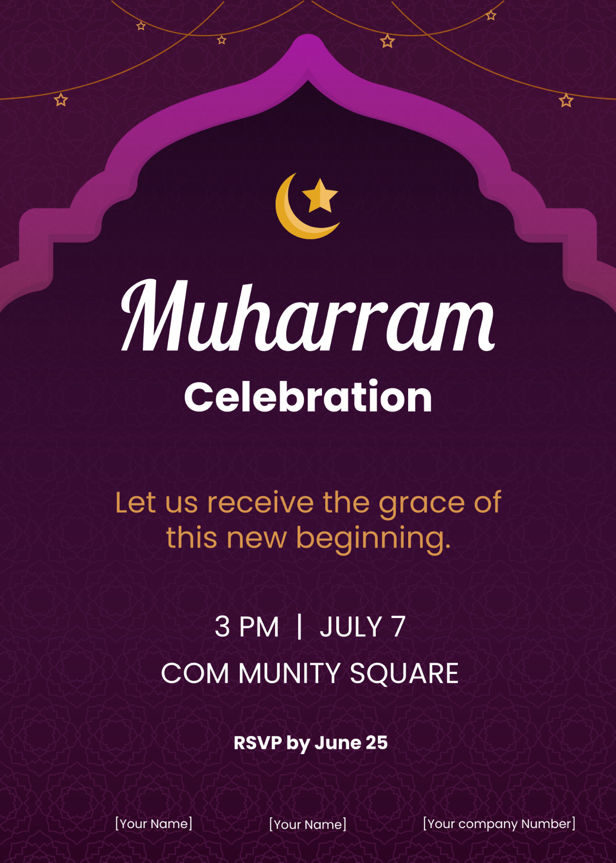 Muharram Invitation Card